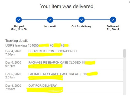 USPS Tracking Says Out for Delivery but Not Delivered
