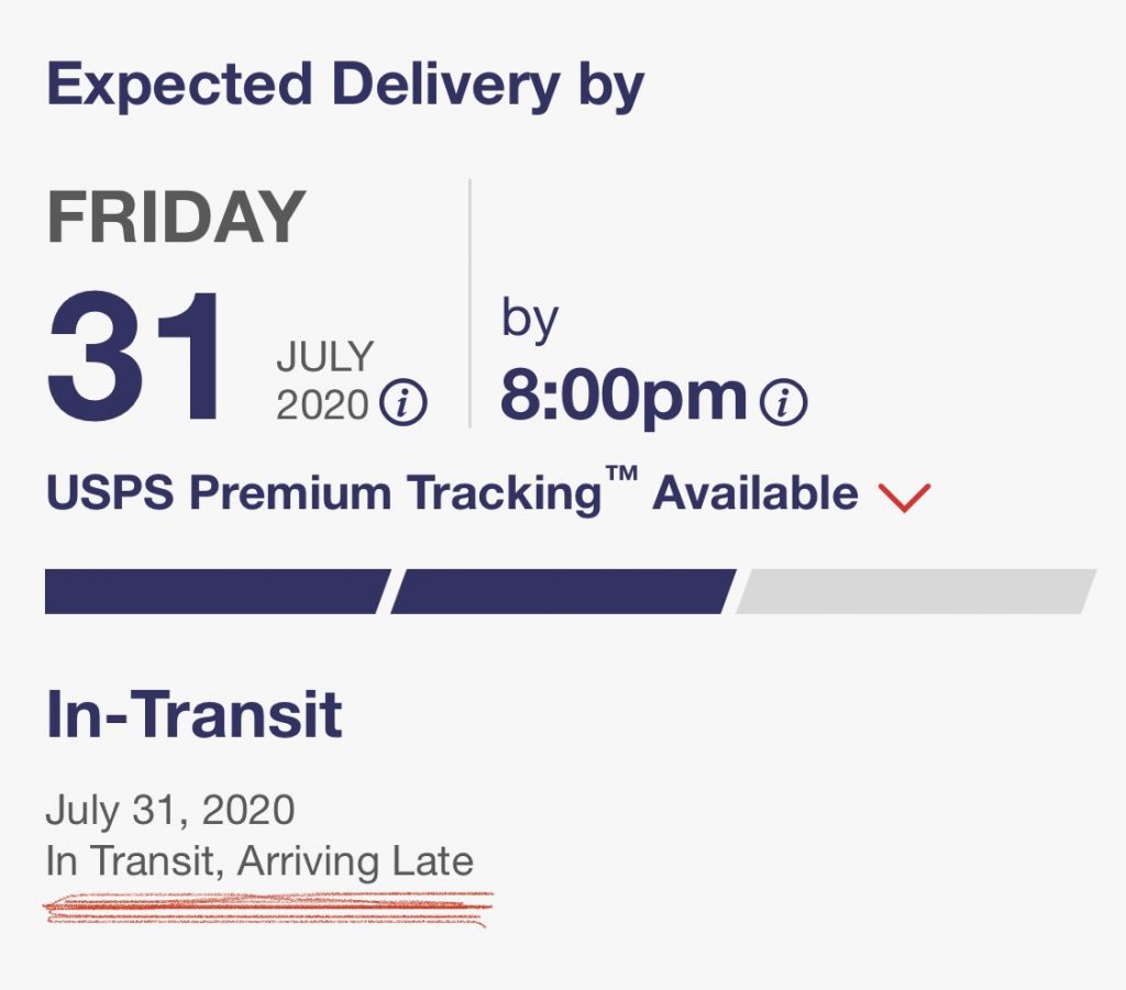 In Transit Arriving Late USPS Wiki