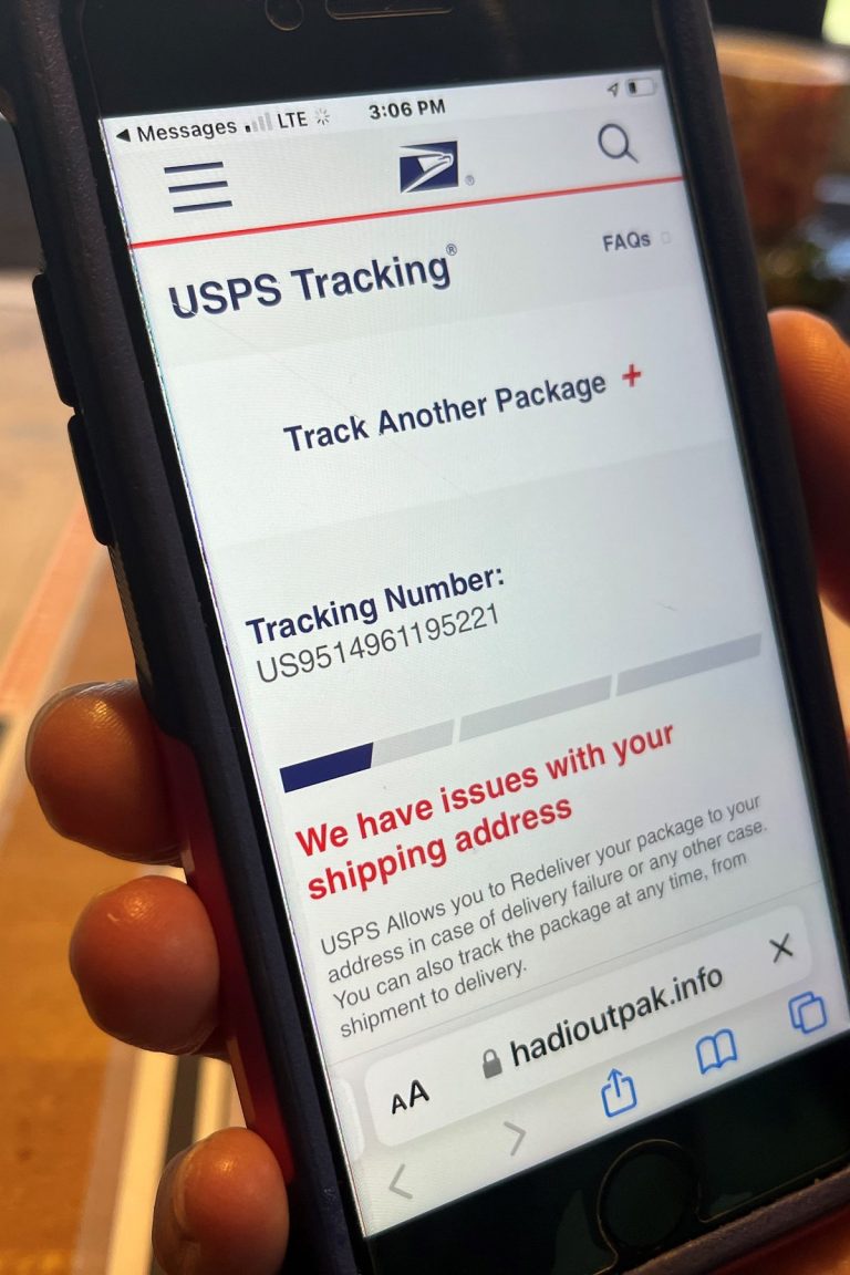 Text Message About Package Delivery Usps